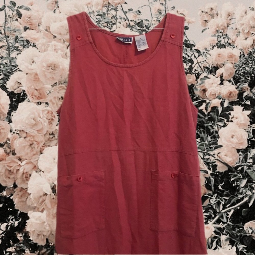 Erika and Co pale red sleeveless jumper maxi dress